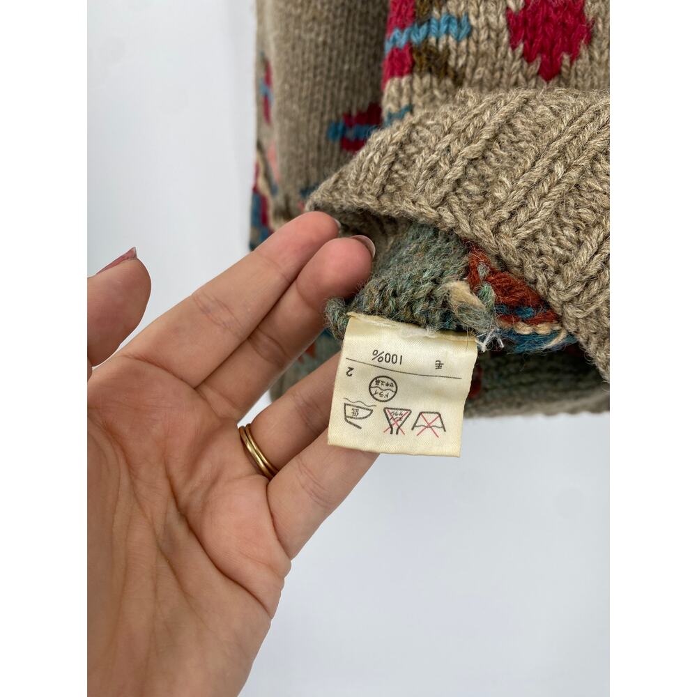 RARE Ralph Lauren Country 80s Vintage Horse Southwestern Pattern Wool Sweater - Picture 11 of 11